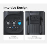 Wholesale-Anker Rave3s Soundcore Wireless Karaoke Party Speaker W/ 2X Wireless Microphones (Black) - A31A3012-Wireless Karaoke Speakers-Electro Vision Inc