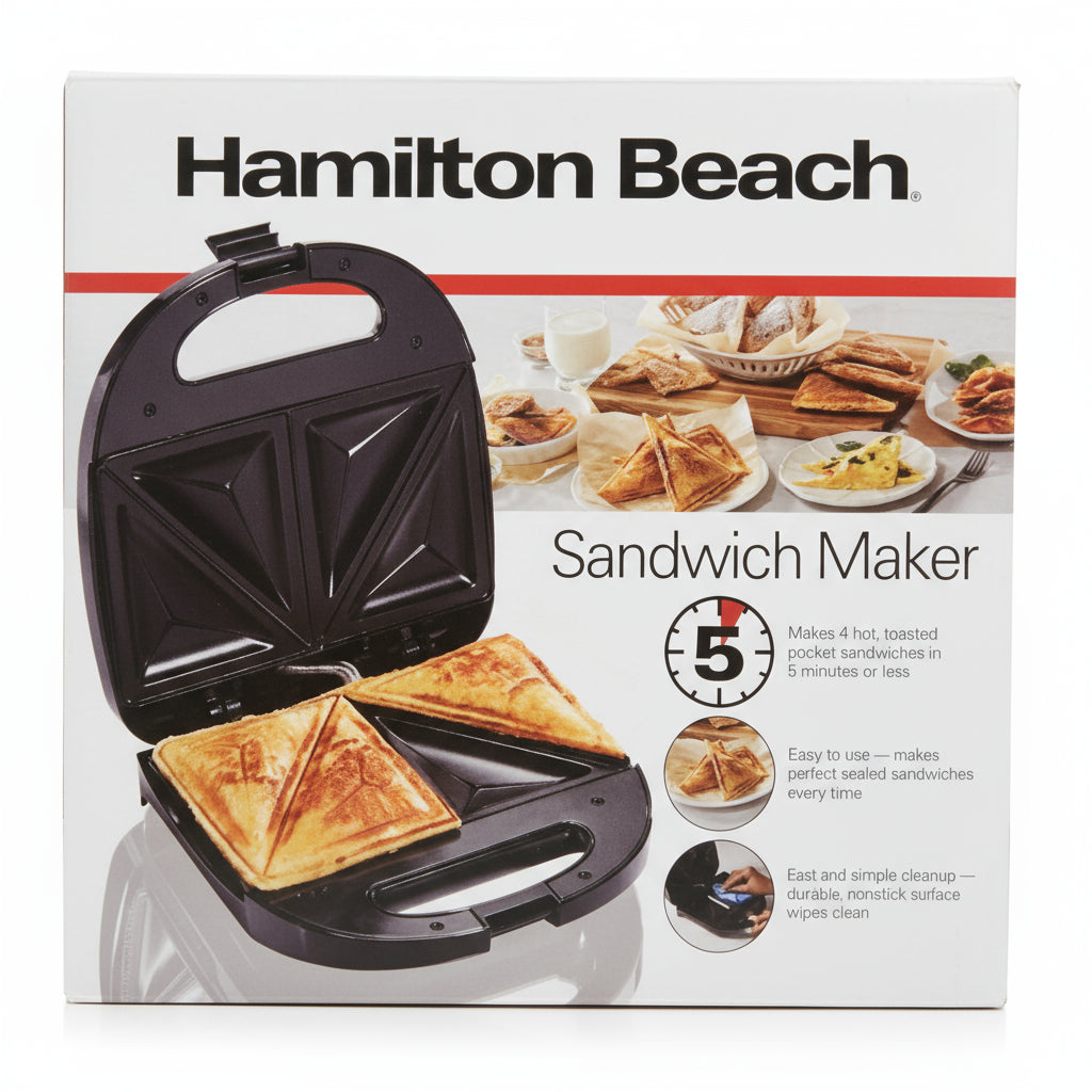 Wholesale-Hamilton Beach 25430 Sandwich Maker 2 Slice-Kitchen Appliance-Electro Vision Inc