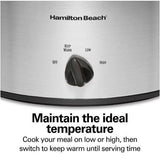 Wholesale-Hamilton Beach 33167 Slow Cooker 6 Quart Chrome-Kitchen Appliance-Electro Vision Inc