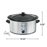 Wholesale-Hamilton Beach 33167 Slow Cooker 6 Quart Chrome-Kitchen Appliance-Electro Vision Inc