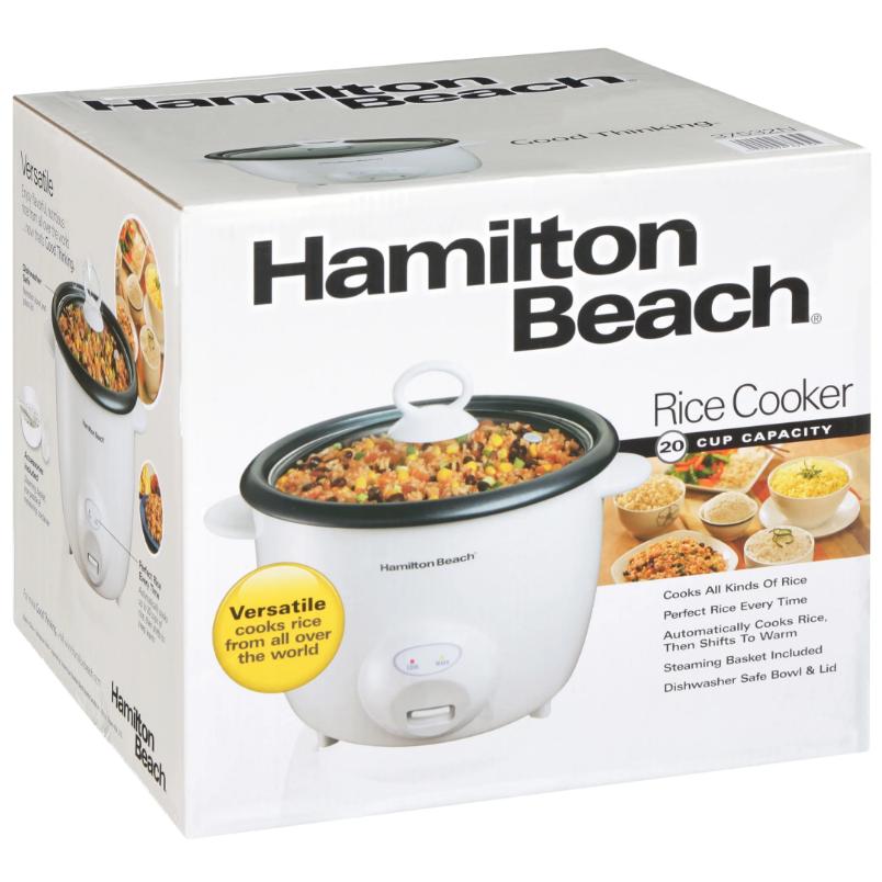 Wholesale-Hamilton Beach 37532 Rice Cooker and Food Steamer 20 Cup Capacity-Cooker-Electro Vision Inc