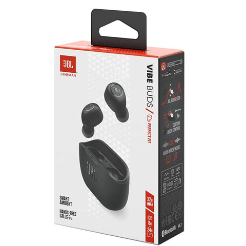 Wholesale-JBL VibeBudsBLK - True Wireless Headphones Black-Headphone-Electro Vision Inc