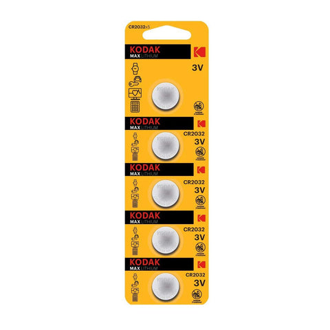 Wholesale-Kodak CR-2032 5-Pack Lithium Coin-battery-Electro Vision Inc