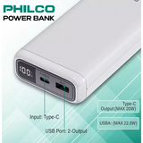 Wholesale-Philco PMA8224BK 20,000mAh Power Bank 22.5W PD Fast Charger, Portable External Battery-Electro Vision Inc