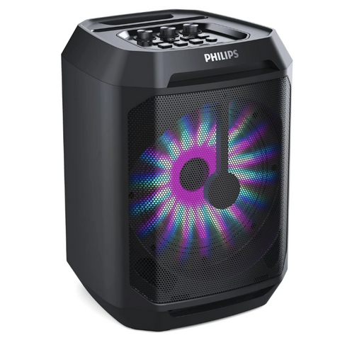 Wholesale-Philips TAX2208 Portable Bluetooth Speaker Black 8"-Electro Vision Inc