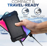 Wholesale-Techbro PTB1010 Solar Power Bank 10,000 mAh with USB-C Cable Included-Power Bank-Electro Vision Inc