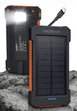 Wholesale-Techbro PTB1010 Solar Power Bank 10,000 mAh with USB-C Cable Included-Power Bank-Electro Vision Inc