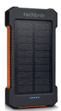 Wholesale-Techbro PTB1010 Solar Power Bank 10,000 mAh with USB-C Cable Included-Power Bank-Electro Vision Inc