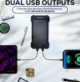 Wholesale-Techbro PTB1010 Solar Power Bank 10,000 mAh with USB-C Cable Included-Power Bank-Electro Vision Inc
