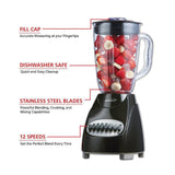 Wholesale-Brentwood JB220B Plastic Blender 12 Speed - Black-Blender-Electro Vision Inc