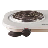 Wholesale-Brentwood TS361 Double Burner - White-Kitchen Appliance-Electro Vision Inc
