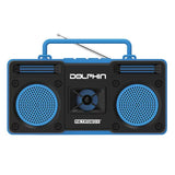 Wholesale-Dolphin RTX20 Retrobox Portable Bluetooth Radio - Blue-Speakers-Electro Vision Inc