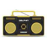 Wholesale-Dolphin RTX20 Retrobox Portable Bluetooth Radio - Yellow-Radios-Electro Vision Inc
