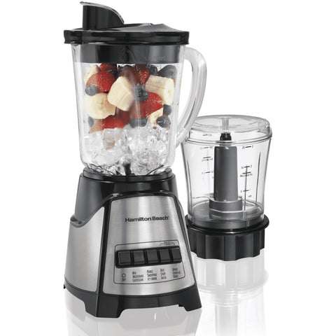 Wholesale-Hamilton Beach 58149 Blender Glass Jar Stainless Steel W 3 Cup Food Chopper-Blender-Electro Vision Inc