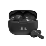 JBL VibeBeam-Black True Wireless JBL Deep Bass Sound Earbuds -32 hour Battery - Black