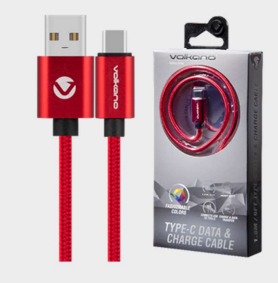 Volkano 20215-RD-US Fashion series cable Lightning 1.8m - Red