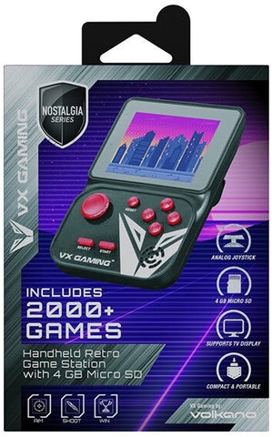 Volkano VX Gaming VX 161- Handheld Retro Game Station with 2000 Classic Games