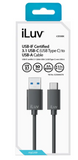 iLuv ICB58BK Sync & Charge Cable (3 ft) - USB-C to USB-A