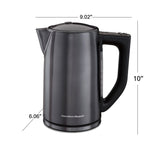 Hamilton Beach 41027R Electric Kettle 1.7L Black and Stainless Steel