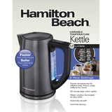 Hamilton Beach 41027R Electric Kettle 1.7L Black and Stainless Steel