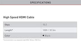 Barkan UHD305E1 Ultra HDMI Cable 100ft