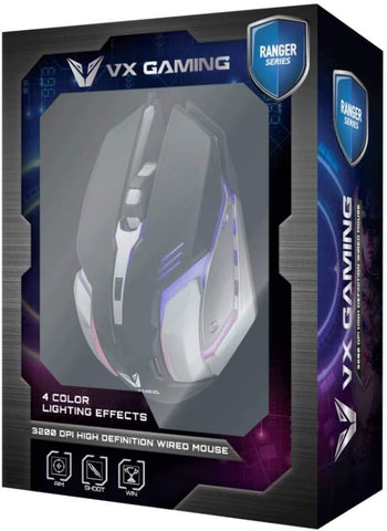 Volkano VX138BKSL Gaming Ranger series Gaming Mouse - Black/Silver