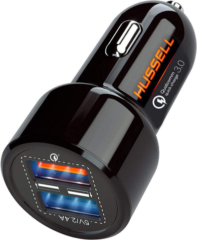 Hussell Charger -  Fast Charge Car Charger - Dual USB, Mini