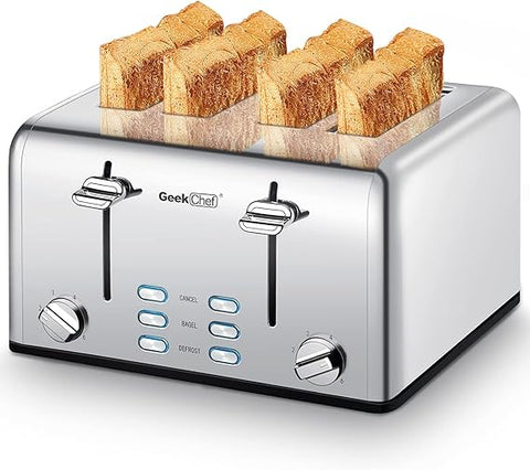 Geek Chef THT3012D Toaster Stainless Steel - 4 Slice