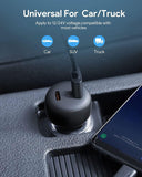 COKOEYE 40W Dual USB-C Port Car Phone Charger with Lightning to USB-C Cable - 2 Pack