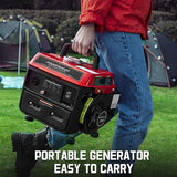 PowerSmart 1200W Gas Fuel Generator Portable Inverter for Camping Outdoor, Low Noise with AC Outlet