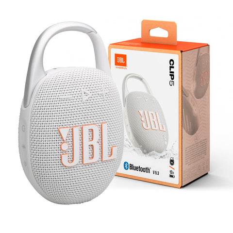 JBL Clip 5 Portable Bluetooth Speaker White