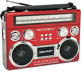 Dolphin SP420BTRD Retrobox Solar Rechargeable Speaker Red