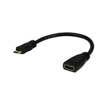 Argom ARG-CB-0052 CABLE ADAPTER MINI HDMI MALE TO HDMI FEMALE 6"/15CM