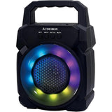 Wholesale-AUDIOBOX ABX30r PORTABLE MINI SPEAKER - 3" - RING LIGHT-Speakers-Electro Vision Inc