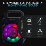 Wholesale-AUDIOBOX ABX30r PORTABLE MINI SPEAKER - 3" - RING LIGHT-Speakers-Electro Vision Inc