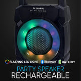 Wholesale-AUDIOBOX ABX30r PORTABLE MINI SPEAKER - 3" - RING LIGHT-Speakers-Electro Vision Inc
