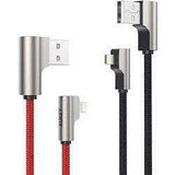 Wholesale-AUKEY CB-AL01 6.6ft 90 Degree Braided USB-A to Lightning Cable - 2 pack-Cable-Electro Vision Inc