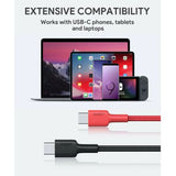 Wholesale-AUKEY CB-CD28 USB C Cable USB C to USB C Cable [2 Pack 6.6ft]-Cable-Electro Vision Inc