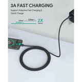 Wholesale-AUKEY CB-CD37 Type-C 1ft, 3.3ft, 6.6ft, and 10ft cables (4-PK)-USB Cable-Electro Vision Inc
