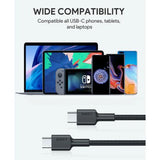 Wholesale-AUKEY CB-CD37 Type-C 1ft, 3.3ft, 6.6ft, and 10ft cables (4-PK)-USB Cable-Electro Vision Inc