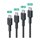 Wholesale-AUKEY CB-CD37 Type-C 1ft, 3.3ft, 6.6ft, and 10ft cables (4-PK)-USB Cable-Electro Vision Inc