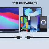 Wholesale-AUKEY CB-NCC1 1m Nylon Braided USB-C to USB-C Cable 60W/480Mbps-USB Cable-Electro Vision Inc