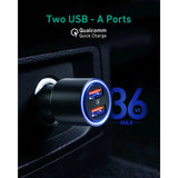 Wholesale-AUKEY CC-Y17S Dual USB-A LED Car Charger - 36W-Car charger-Auk-CCY17S-USB-Electro Vision Inc