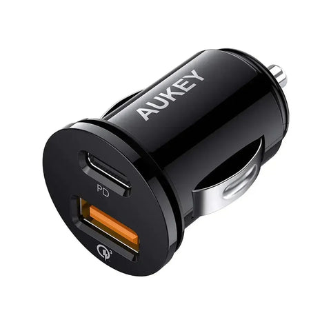 Wholesale-AUKEY CCY17 Dual (USB-C/USB-A) Car Charger - 48W-Car charger-Electro Vision Inc