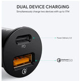 Wholesale-AUKEY Dual (USB-C/USB-A) Car Charger - 21W-Car charger-Electro Vision Inc
