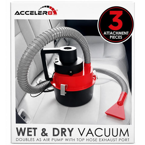 Wholesale-Acceler8 E916 Auto Wet & Dry Shop Vacuum-Vaccuum-Electro Vision Inc