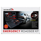 Wholesale-Accelr8 E681 Emergency Roadside Toolkit (31 Pc) - Black-Auto Emergency Kit-Electro Vision Inc