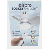 Wholesale-AirBro FLA21 Socket Fan Light w/ 3 Speed-Fan Light-Electro Vision Inc