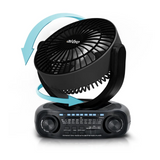 Wholesale-Airbro RXF-50 Solar Portable Fan & Bluetooth Speaker with FM/AM-Electro Vision Inc