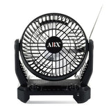 Wholesale-Airbro RXF40 Rechargeable Fan and Radio - 7"-Radio Fan-Electro Vision Inc
